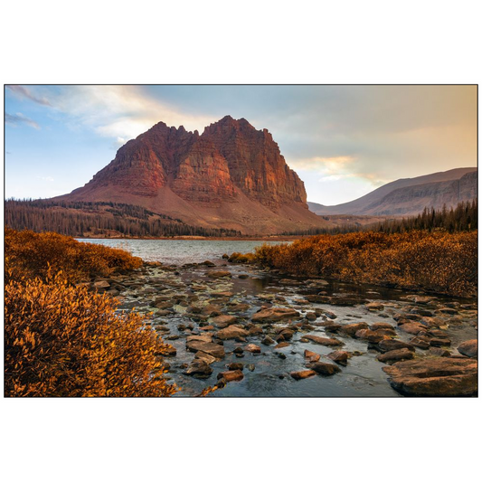 Red Castle Autumn Sunset - High Uinta Wilderness, Utah - bp0222 - Photograph Print Poster Picture Photography Images Landscape Art Artist