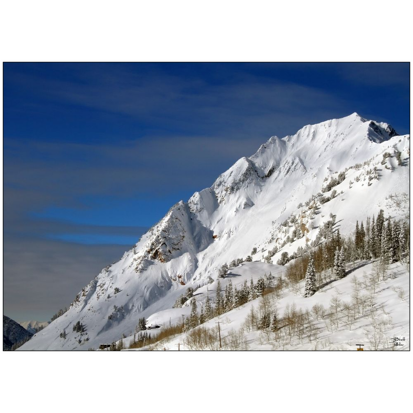 Mount Superior in Winter - Alta, Utah - bp0029 - Photograph Print Poster Picture Photography Art Artist Images Landscape