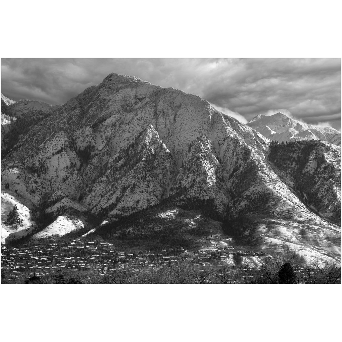 Mount Olympus after a Winter Storm - Salt Lake City, Utah - bp0198 - Photograph Print Poster Picture Photography Images Landscape Art Artist