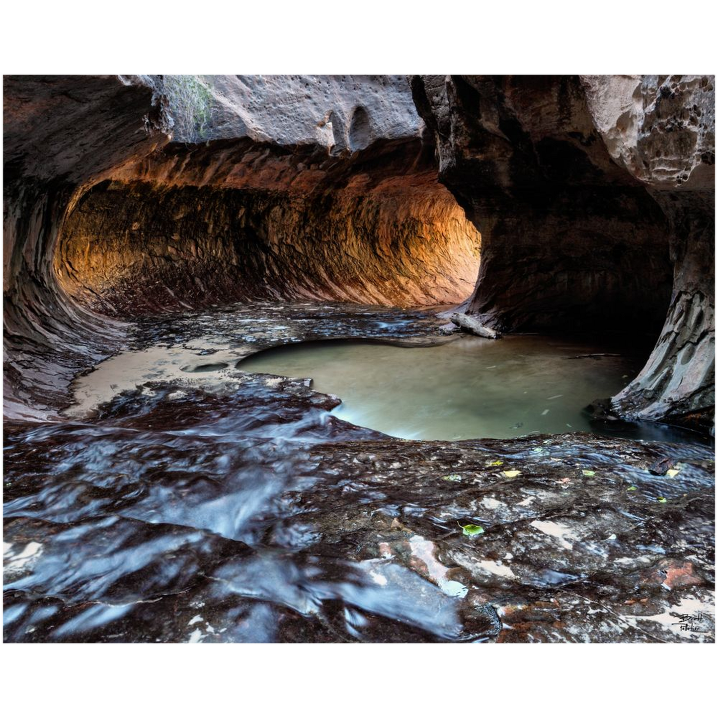 Subway - Left Fork of North Creek - Zion National Park, Utah - bp0056 - Photograph Print Poster Picture Photography Art Artist Landscape