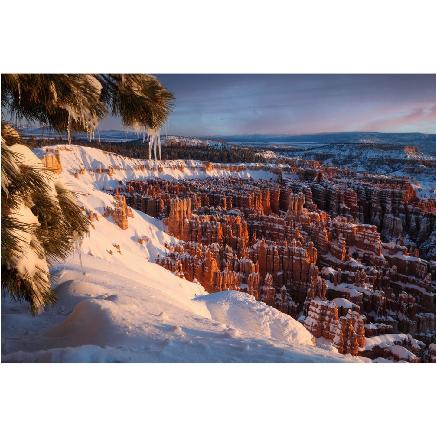 Inspiration Point Sunrise - Bryce Canyon National Park, Utah - bp0052 - Photograph Print Poster Picture Photography Art Artist Landscape