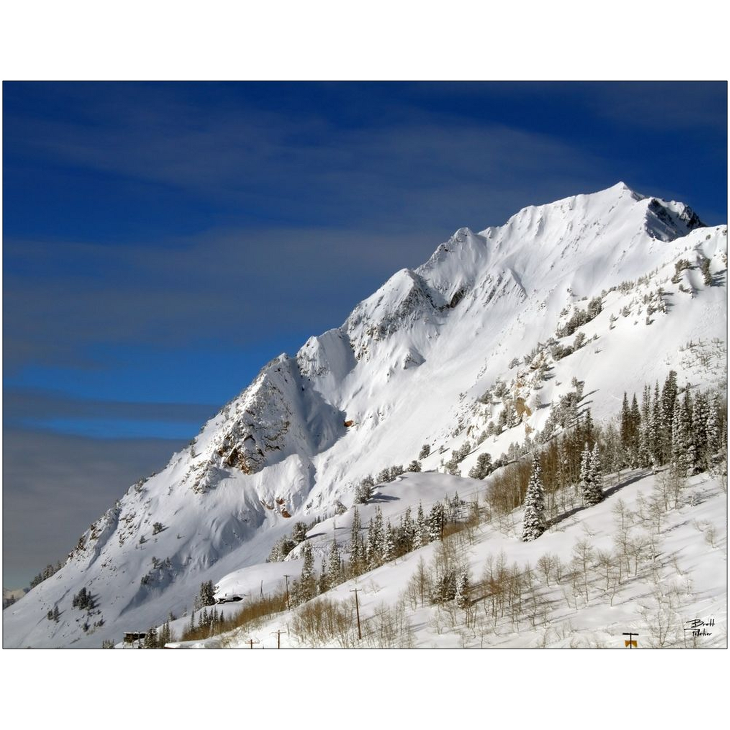 Mount Superior in Winter - Alta, Utah - bp0029 - Photograph Print Poster Picture Photography Art Artist Images Landscape