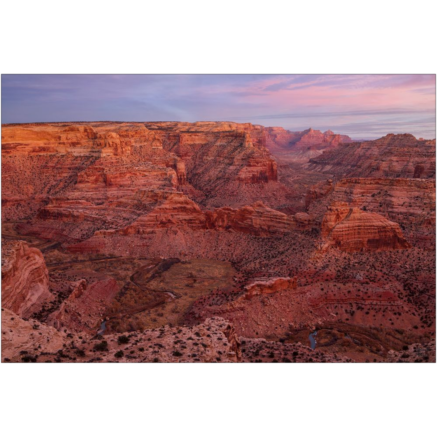 Wedge Overlook Sunset - San Rafael, Utah - bp0206 - Photograph Print Poster Picture Photography Images Landscape Art Artist