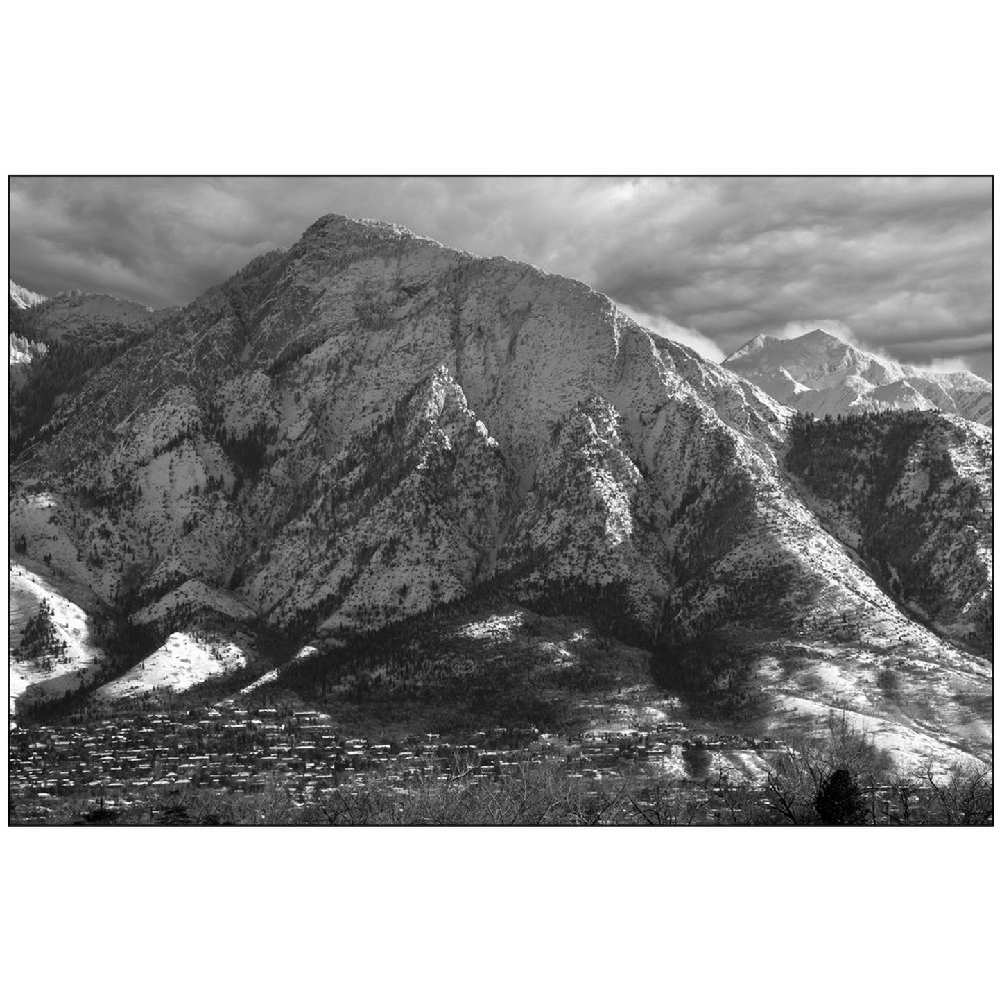 Mount Olympus after a Winter Storm - Salt Lake City, Utah - bp0198 - Photograph Print Poster Picture Photography Images Landscape Art Artist