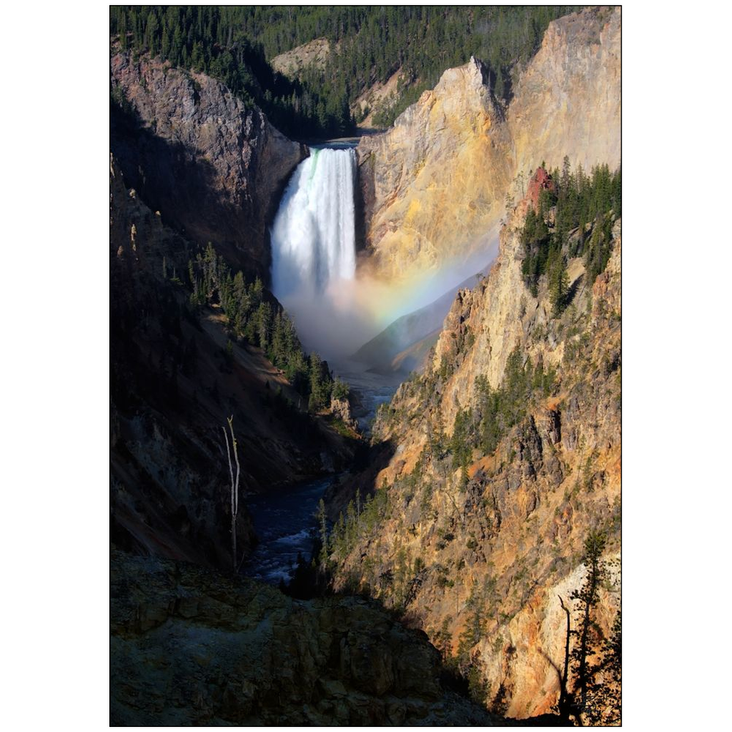 Lower Yellowstone Falls - Yellowstone National Park, Wyoming - bp0044 - Photograph Print Poster Picture Photography Art Images Landscape