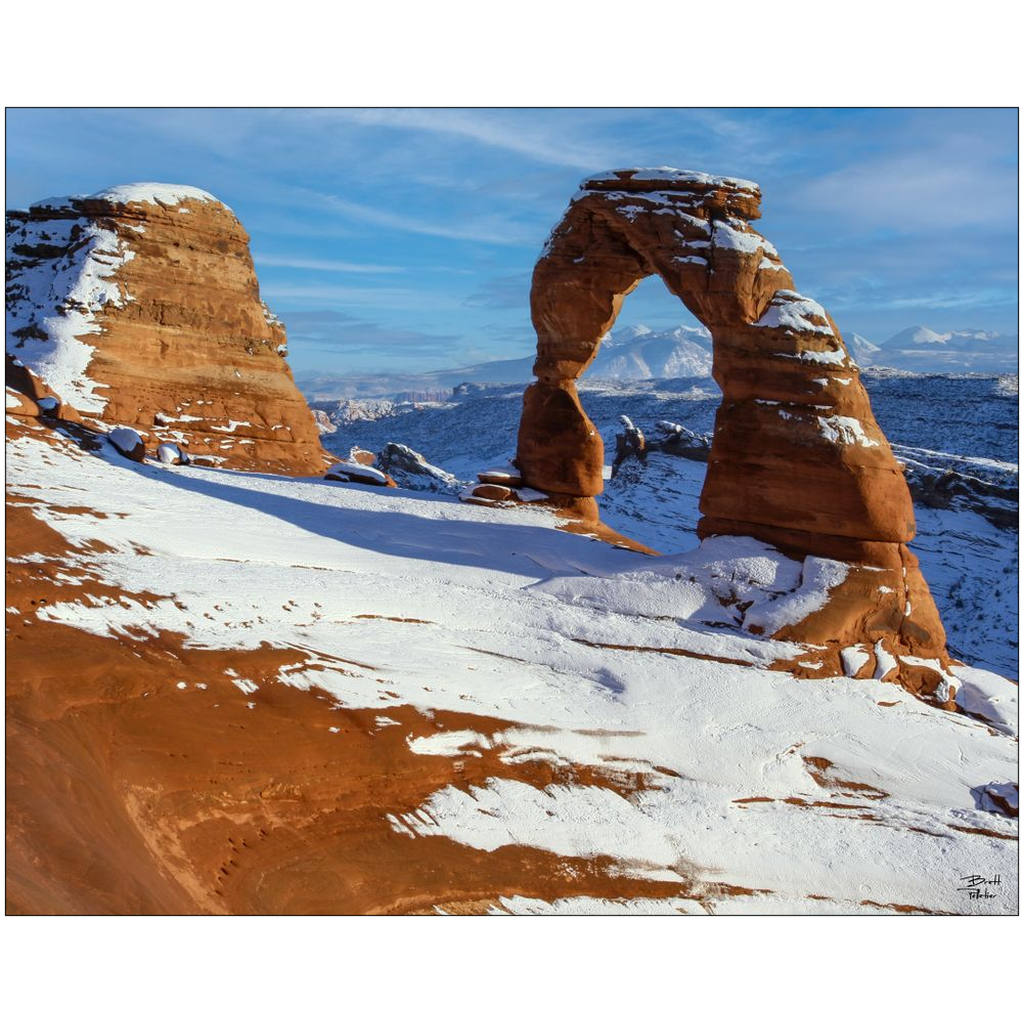 Delicate Arch Winter - Moab, Utah - National Park - bp0062 -Photograph Print Poster Picture Landscape Wall Photography Art Artist Images