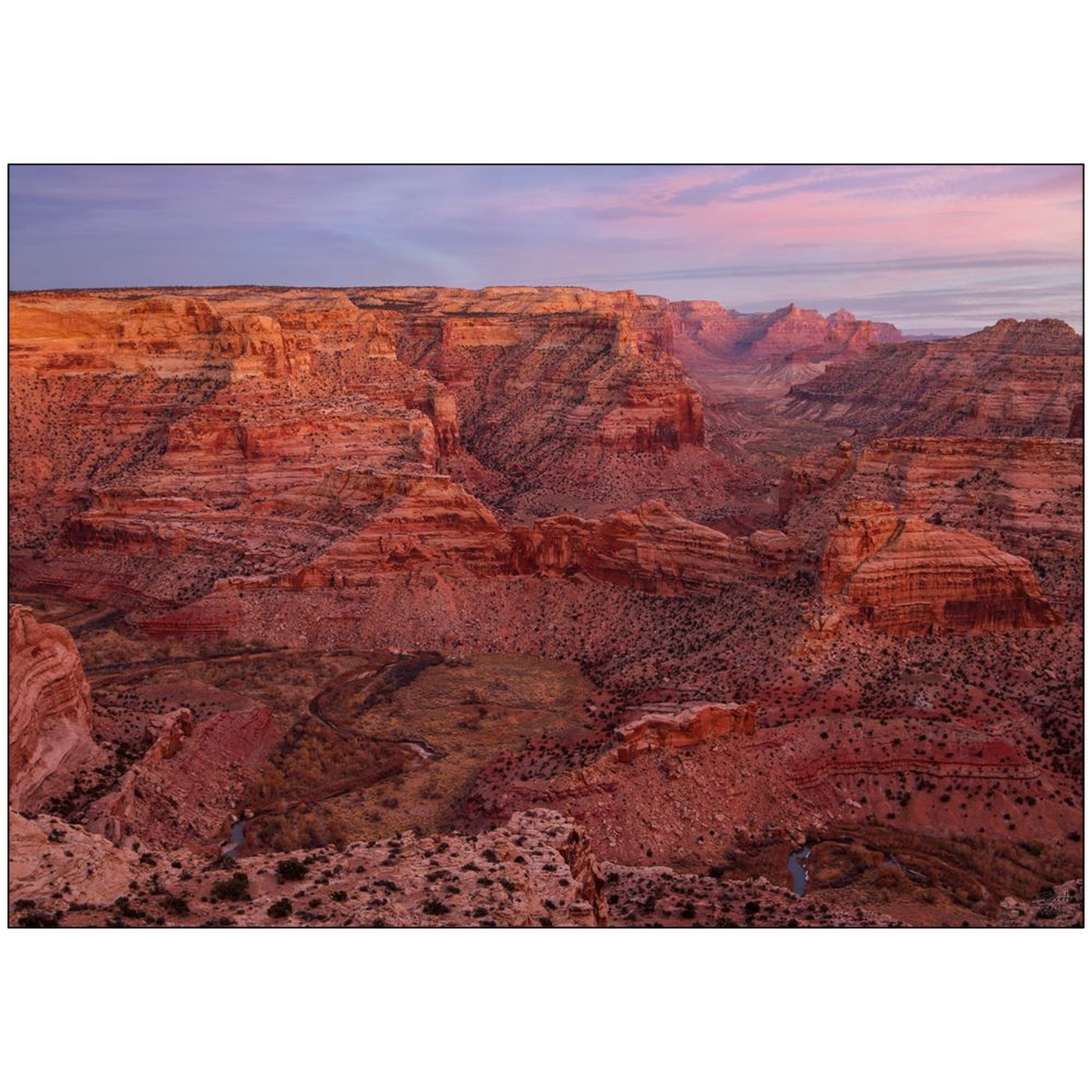 Wedge Overlook Sunset - San Rafael, Utah - bp0206 - Photograph Print Poster Picture Photography Images Landscape Art Artist