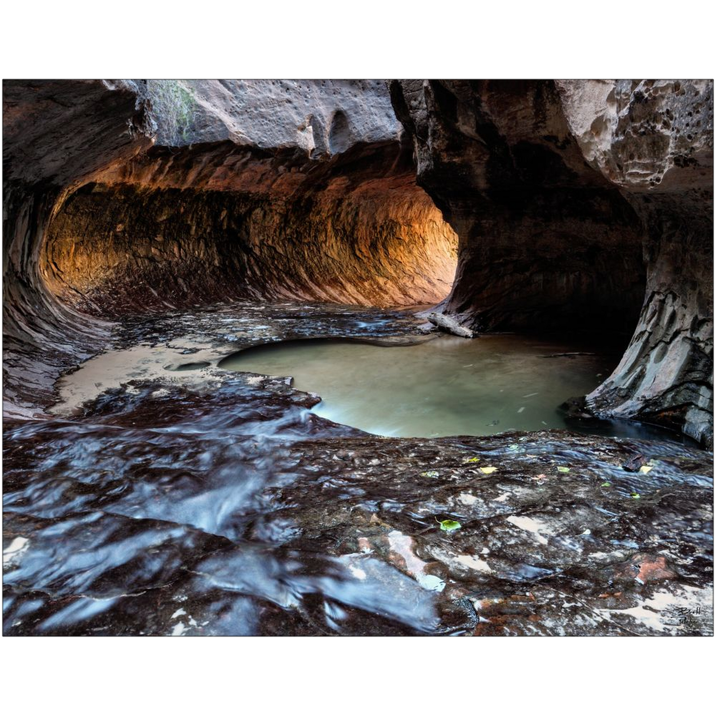 Subway - Left Fork of North Creek - Zion National Park, Utah - bp0056 - Photograph Print Poster Picture Photography Art Artist Landscape