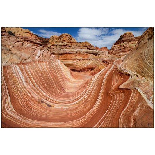 Lines of Zahn - The Wave - Vermilion Cliffs National Monument - Utah Arizona Border - bp0201 - Photograph Print Poster Picture Photography