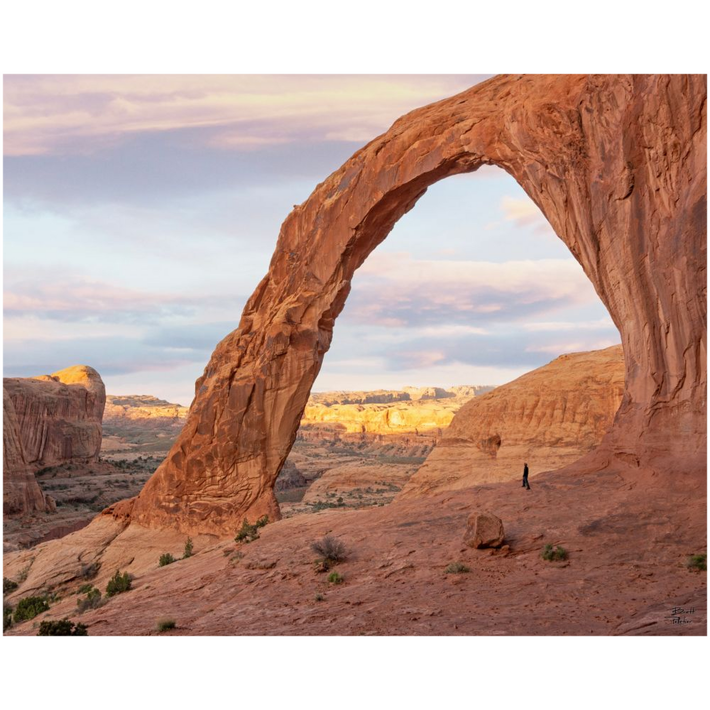 Corona Arch View at Sunrise - Moab, Utah - bp0210 - Photograph Print Poster Picture Photography Images Landscape Art Artist