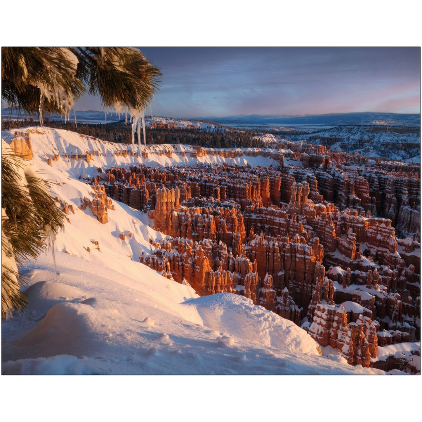 Inspiration Point Sunrise - Bryce Canyon National Park, Utah - bp0052 - Photograph Print Poster Picture Photography Art Artist Landscape