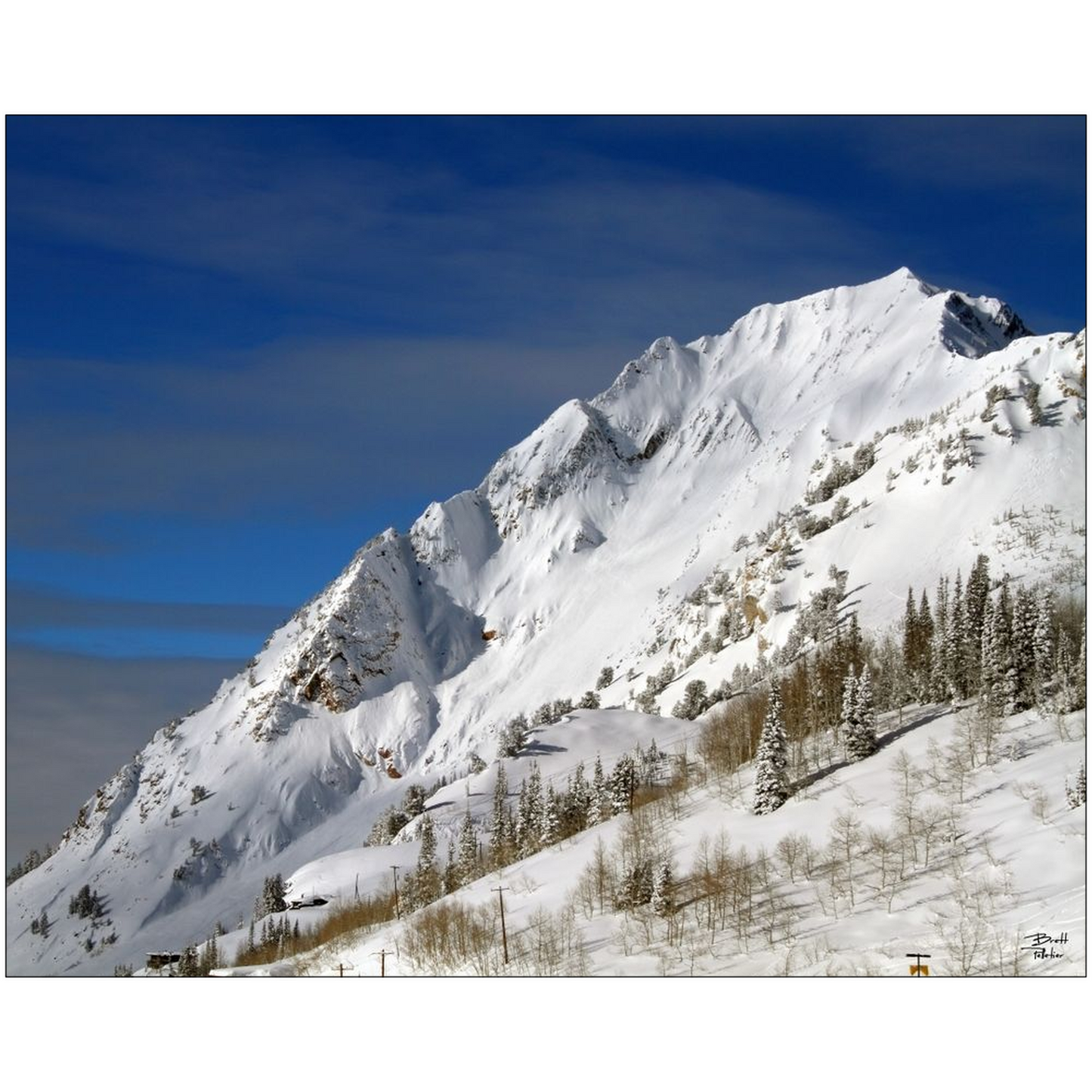 Mount Superior in Winter - Alta, Utah - bp0029 - Photograph Print Poster Picture Photography Art Artist Images Landscape