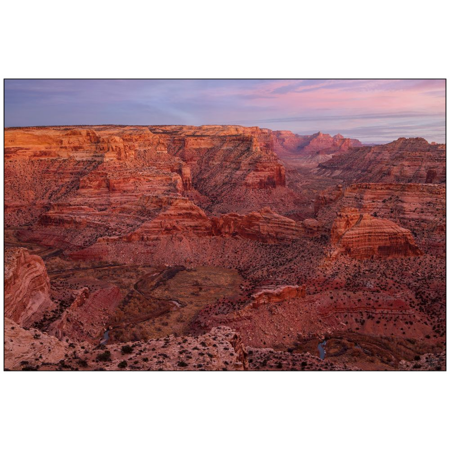 Wedge Overlook Sunset - San Rafael, Utah - bp0206 - Photograph Print Poster Picture Photography Images Landscape Art Artist