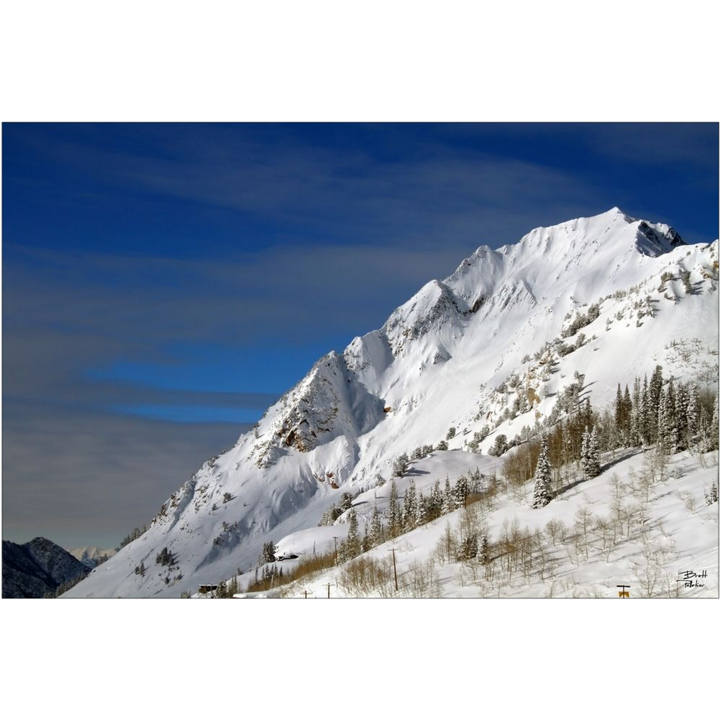 Mount Superior in Winter - Alta, Utah - bp0029 - Photograph Print Poster Picture Photography Art Artist Images Landscape