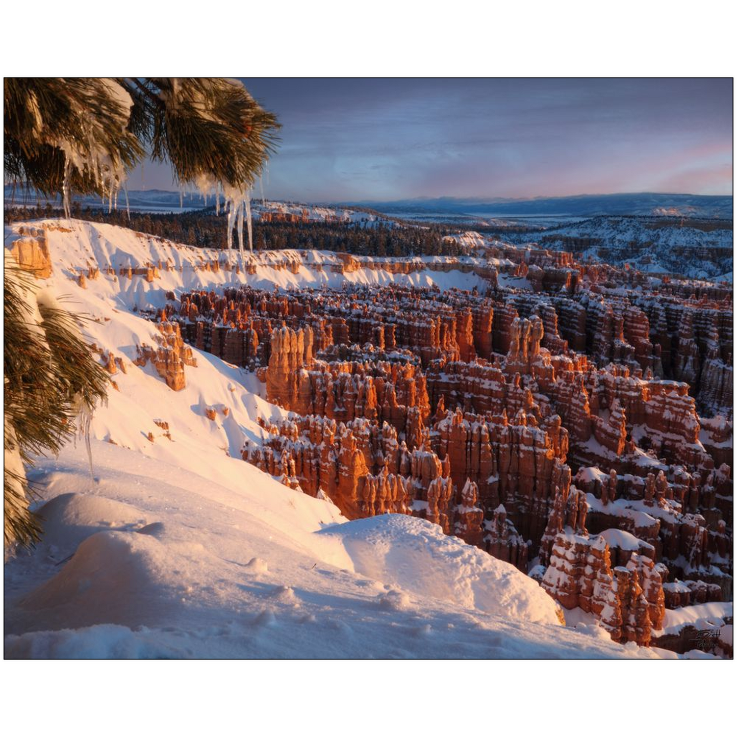 Inspiration Point Sunrise - Bryce Canyon National Park, Utah - bp0052 - Photograph Print Poster Picture Photography Art Artist Landscape