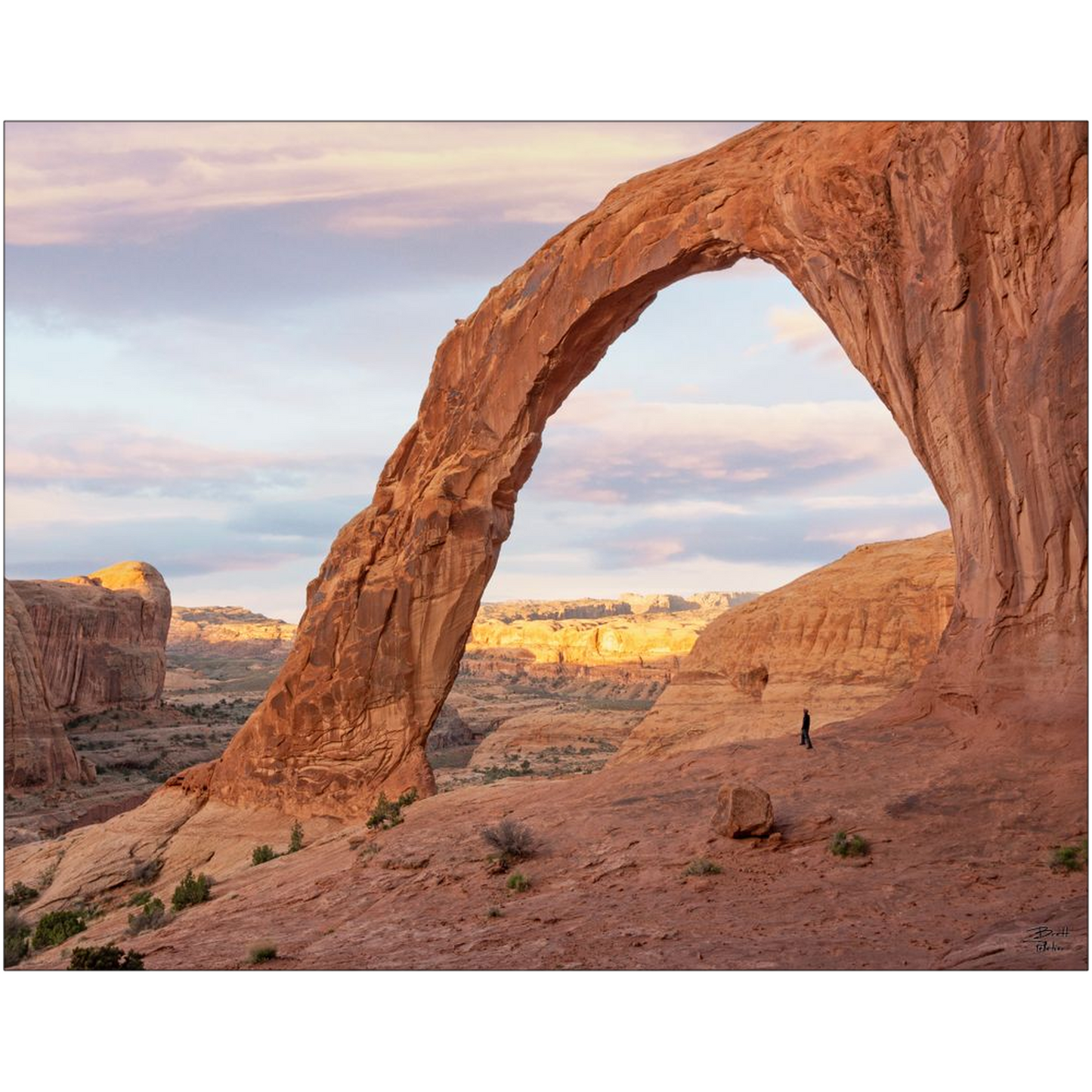 Corona Arch View at Sunrise - Moab, Utah - bp0210 - Photograph Print Poster Picture Photography Images Landscape Art Artist