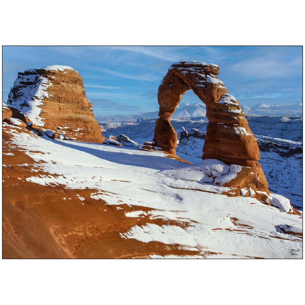 Delicate Arch Winter - Moab, Utah - National Park - bp0062 -Photograph Print Poster Picture Landscape Wall Photography Art Artist Images