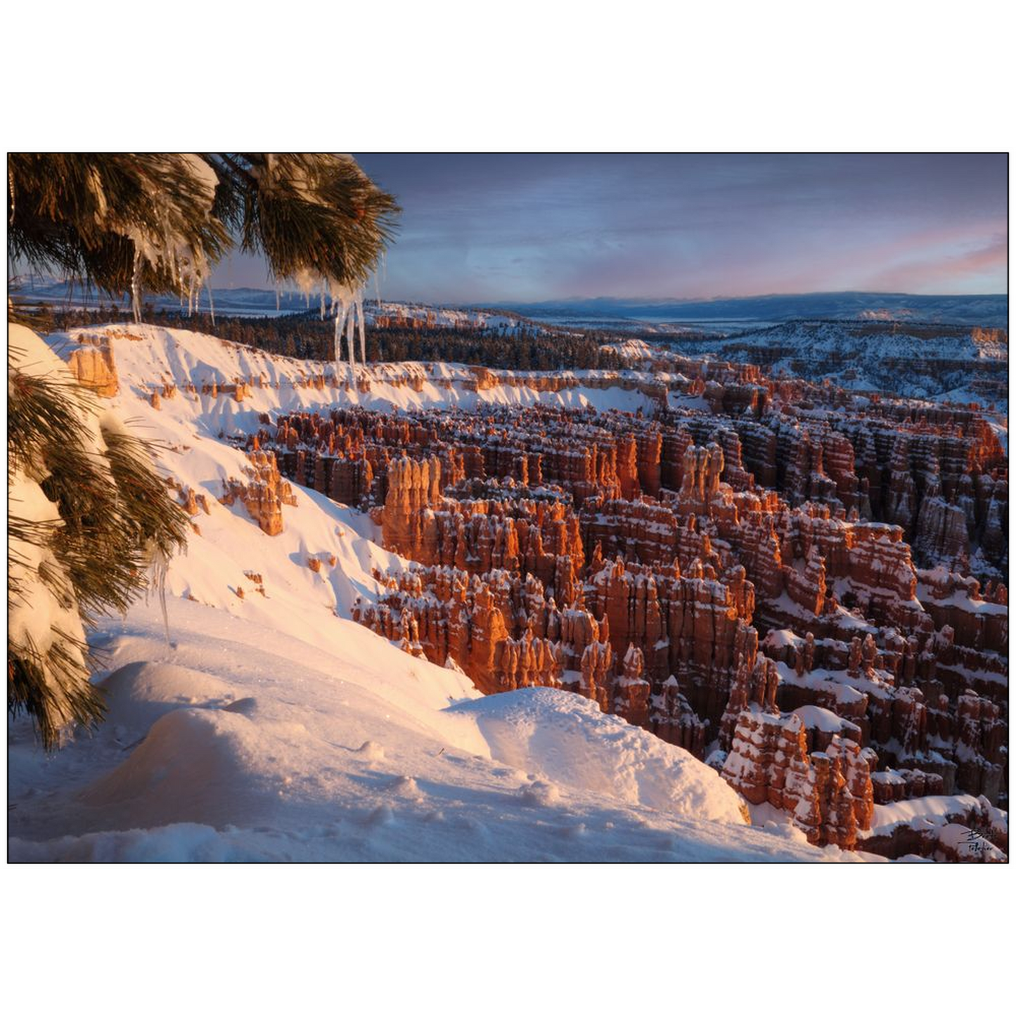 Inspiration Point Sunrise - Bryce Canyon National Park, Utah - bp0052 - Photograph Print Poster Picture Photography Art Artist Landscape