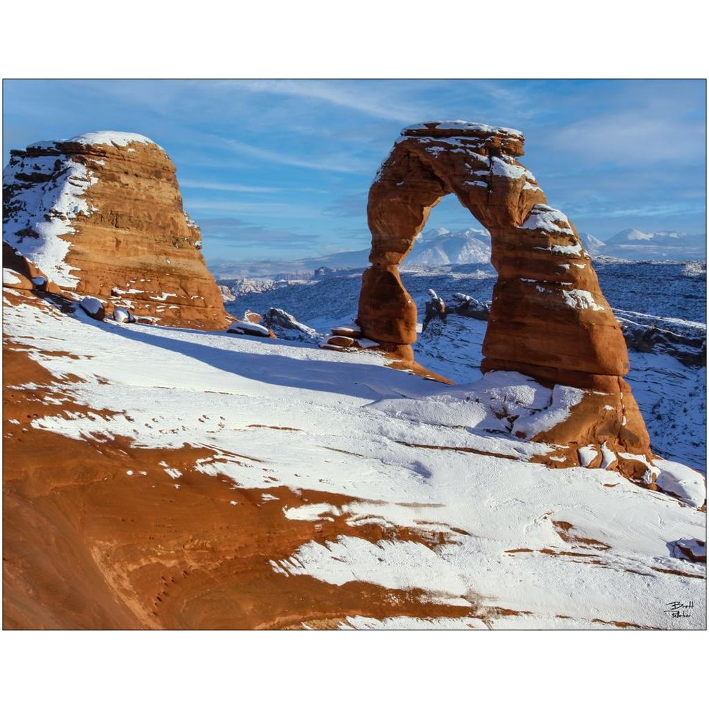 Delicate Arch Winter - Moab, Utah - National Park - bp0062 -Photograph Print Poster Picture Landscape Wall Photography Art Artist Images