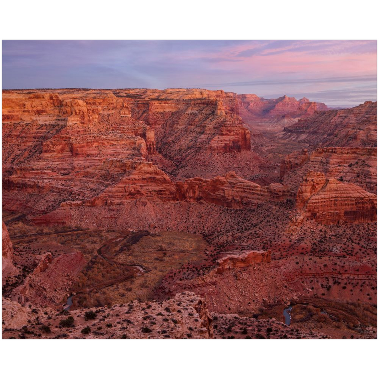 Wedge Overlook Sunset - San Rafael, Utah - bp0206 - Photograph Print Poster Picture Photography Images Landscape Art Artist