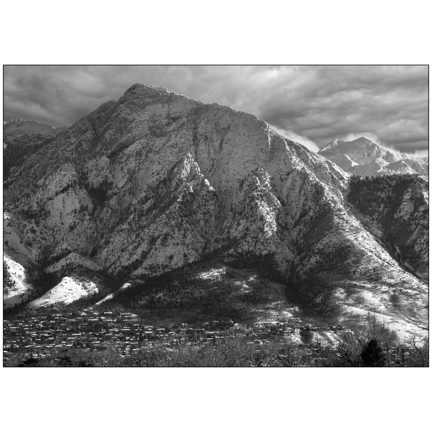 Mount Olympus after a Winter Storm - Salt Lake City, Utah - bp0198 - Photograph Print Poster Picture Photography Images Landscape Art Artist