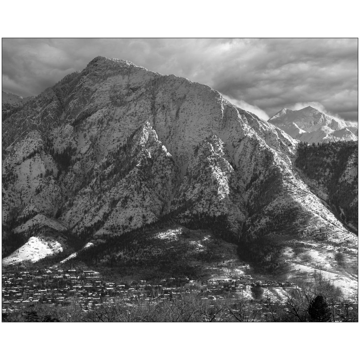 Mount Olympus after a Winter Storm - Salt Lake City, Utah - bp0198 - Photograph Print Poster Picture Photography Images Landscape Art Artist