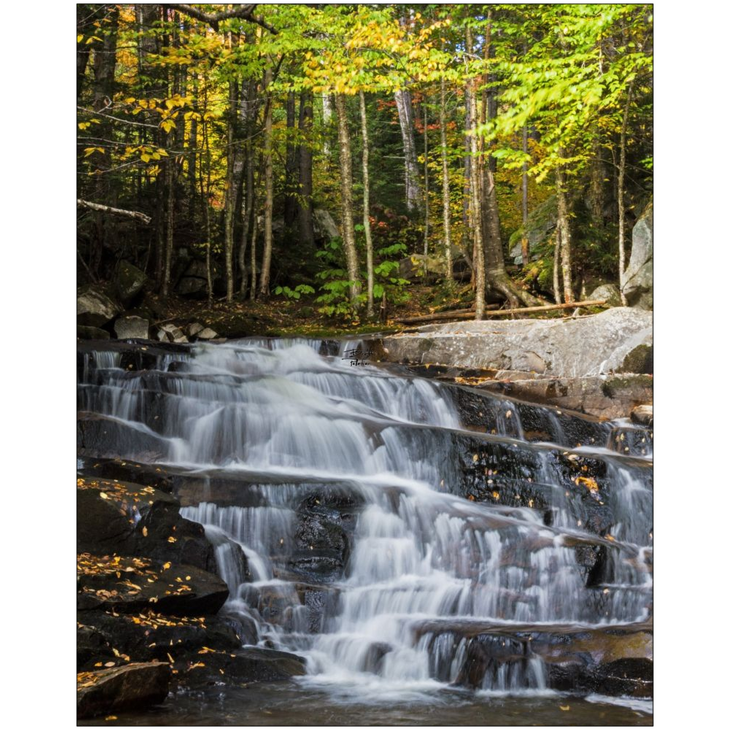 Discovery Falls v2 - Millsfield, New Hampshire - bp0047 - Photograph Print Poster Picture Photography Art Artist Images Landscape