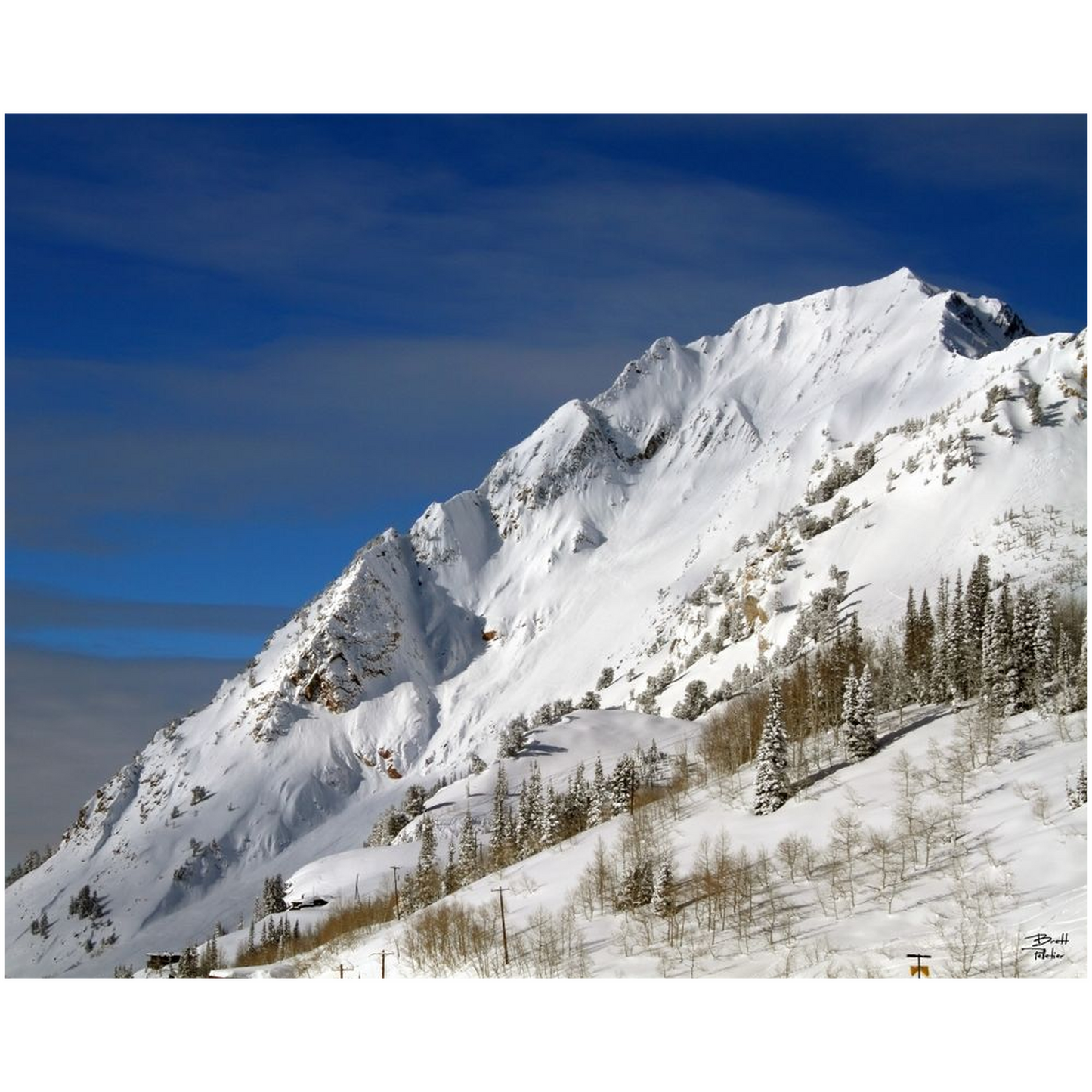 Mount Superior in Winter - Alta, Utah - bp0029 - Photograph Print Poster Picture Photography Art Artist Images Landscape