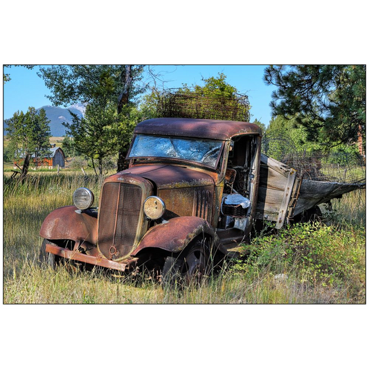 1934 Chevy Flatbed - Montana - bp0041 - Photograph Print Poster Picture Wall Photography Art Artist Images Camera Collectibles Landscape