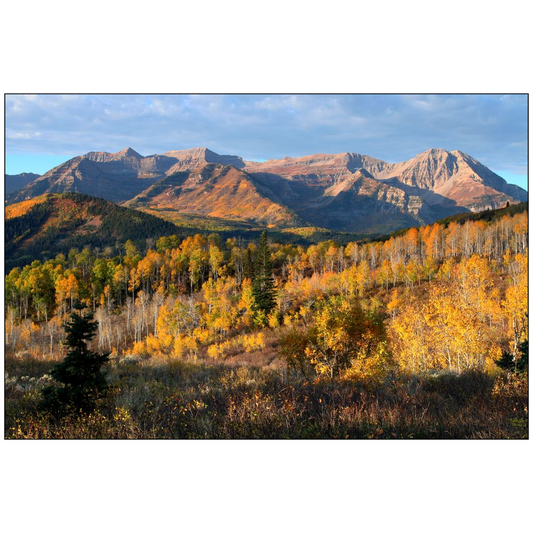 Timpanogos Autumn Sunrise - Wasatch Mountains, Utah - bp0004 - Photograph Print Poster Picture Photography Art Artist Images Landscape