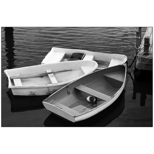 Dinghies in Black and White - Acadia National Park, Maine - bp0054