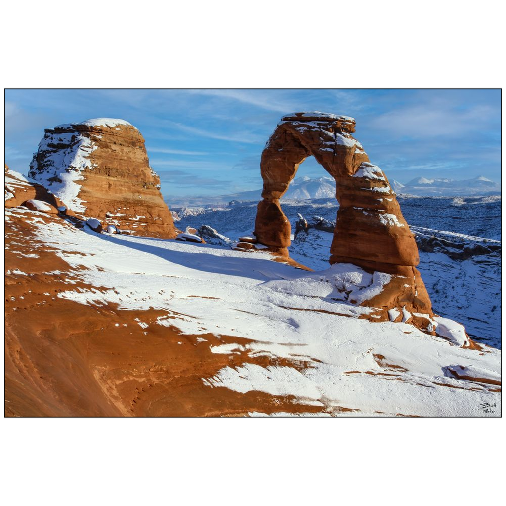 Delicate Arch Winter - Moab, Utah - National Park - bp0062 -Photograph Print Poster Picture Landscape Wall Photography Art Artist Images