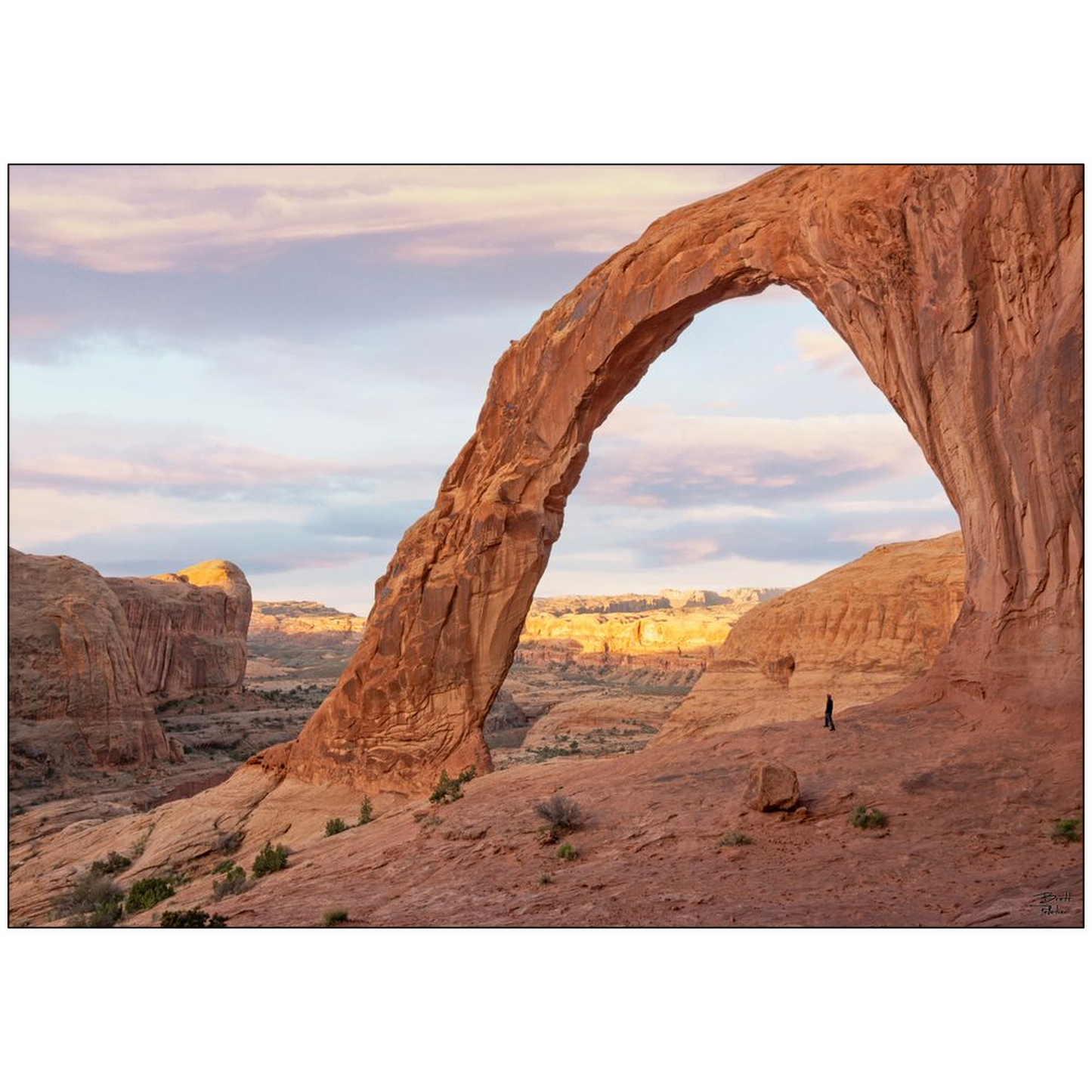 Corona Arch View at Sunrise - Moab, Utah - bp0210 - Photograph Print Poster Picture Photography Images Landscape Art Artist