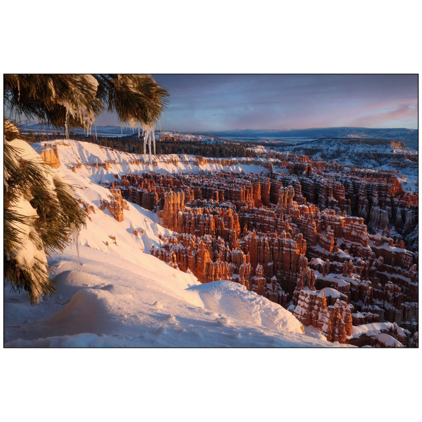 Inspiration Point Sunrise - Bryce Canyon National Park, Utah - bp0052 - Photograph Print Poster Picture Photography Art Artist Landscape