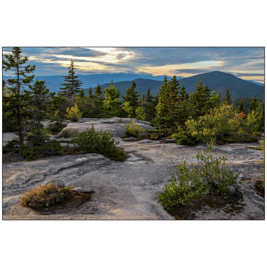 Black Cap Sunset View of Mount Washington - New Hampshire - bp0033 - Photograph Print Poster Picture Wall Photography Art Images Landscape