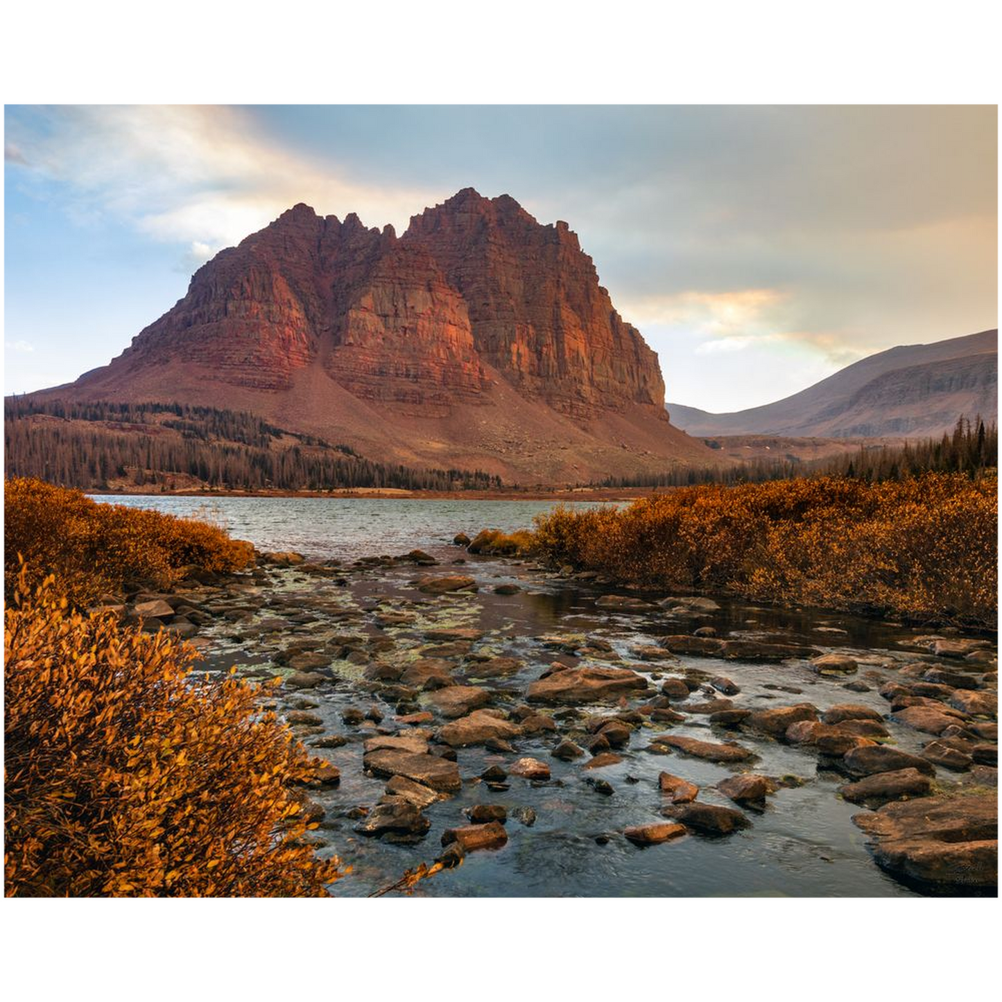 Red Castle Autumn Sunset - High Uinta Wilderness, Utah - bp0222 - Photograph Print Poster Picture Photography Images Landscape Art Artist